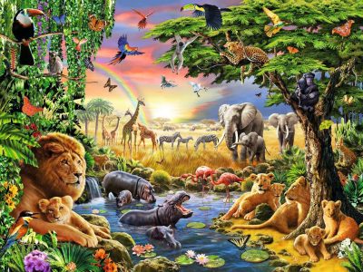 PUZZLE RAVENSBURGER 300 DIVJE ŽIVALI PRI VODI - Image 2