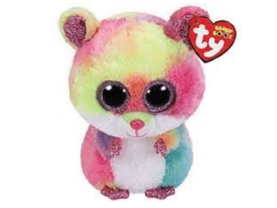 TY BEANIE BOOS VEČBARVNI PASTELNI HRČEK RODNEY 24CM
