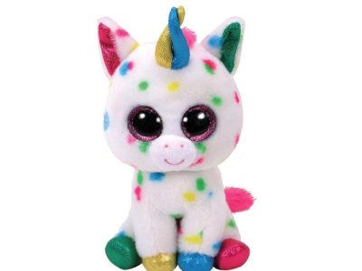 TY BEANIE BOOS MAVRIČNO PIKČAST BEL SAMOROG HARMONIE 24CM