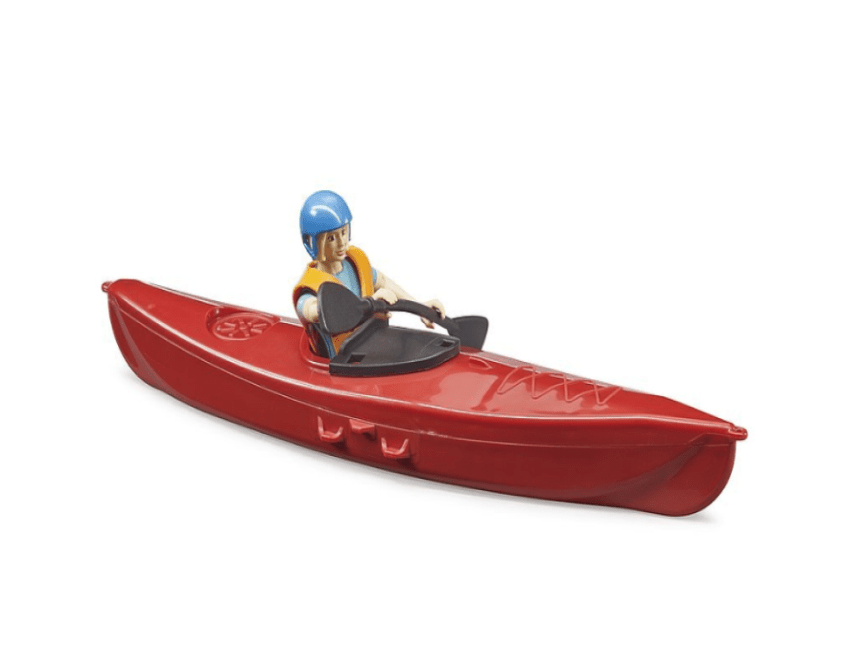 Kayak Bruder Avec Figurine - Jouet Flottant Pour Baignoire Et Piscine - Figurine Articulée Bworld Incluse