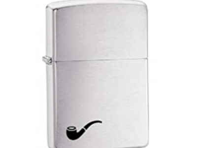 ZIPPO 200 PL BRUSHED CHROME BLACK PIPE VŽIGALNIK