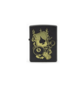 ZIPPO 49257 VŽIGALNIK GAMBLING DESIGN, BLACK MATE