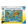 PUZZLE RAVENSBURGER 300 ZEMLJEVID SVETA ŽIVALI