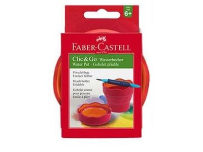 FABER CASTELL LONČEK CLICK & GO RDEČ 270363
