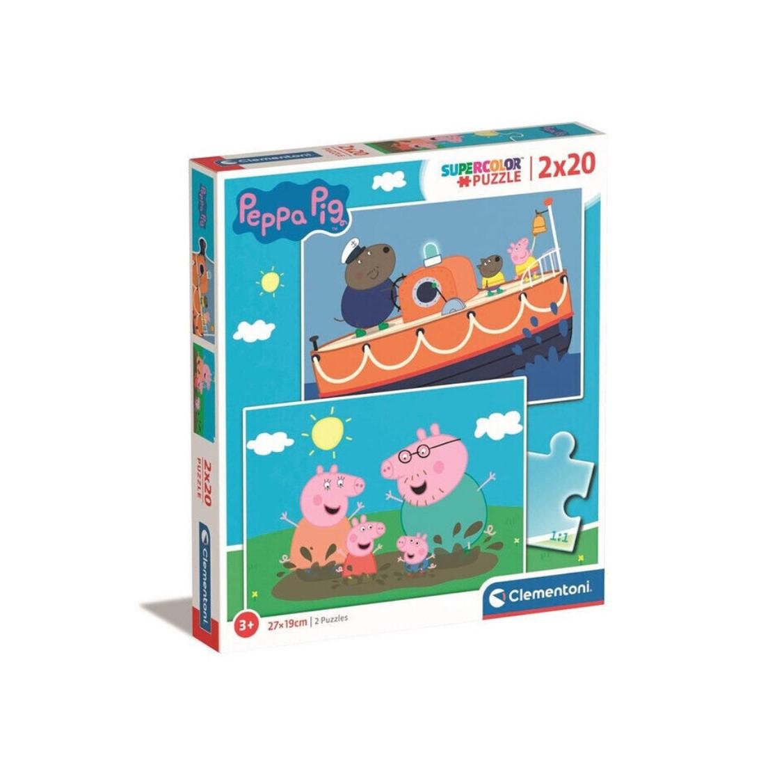 PUZZLE CLEMENTONI 2X20 PUJSA PEPA – PikPok Bled | Igrače, darila, papirnica