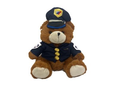PLIŠASTA IGRAČA MEDO JAKA PROMETNIK POLICIST MODER
