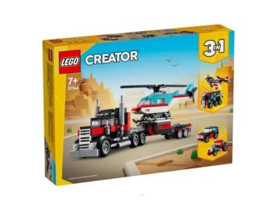 LEGO 31146 CREATOR PLOŠČADNI TOVORNJAK S HELIKOPTERJEM