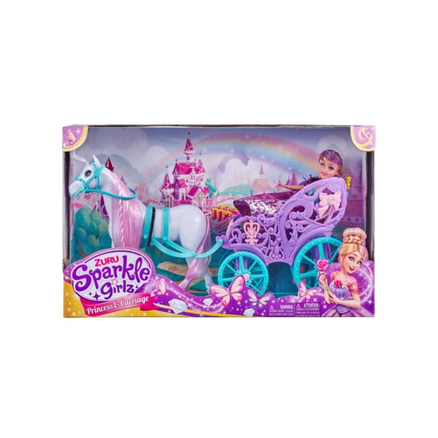 PUNČKA SPARKLE GIRLZ PRINCESKA IN KOČIJA 27CM