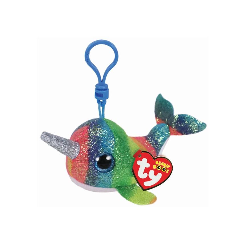 TY BEANIE BOOS MAVRIČNI NARVAL NORI 8,5CM OBESEK ZA KLJUČE