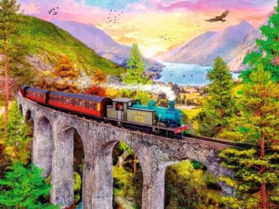 7200795-1_PUZZLE RAVENSBURGER 1500 VOŽNJA Z VLAKOM JESENI