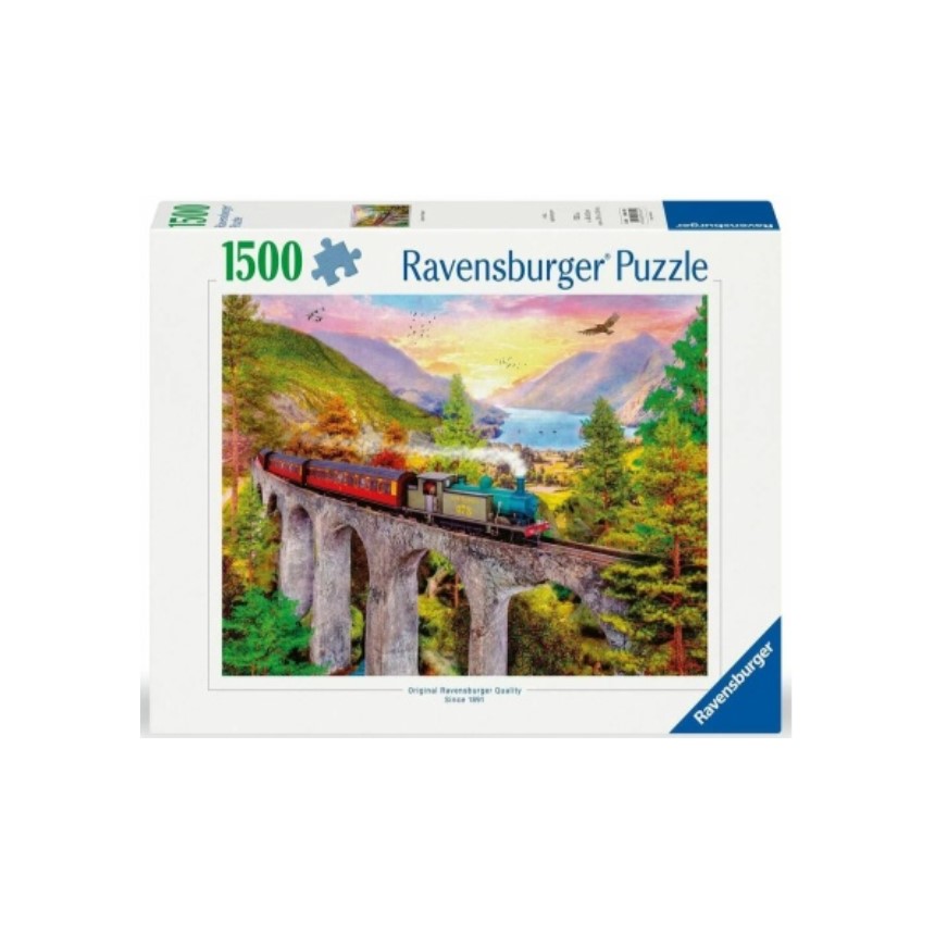 7200795_PUZZLE RAVENSBURGER 1500 VOŽNJA Z VLAKOM JESENI