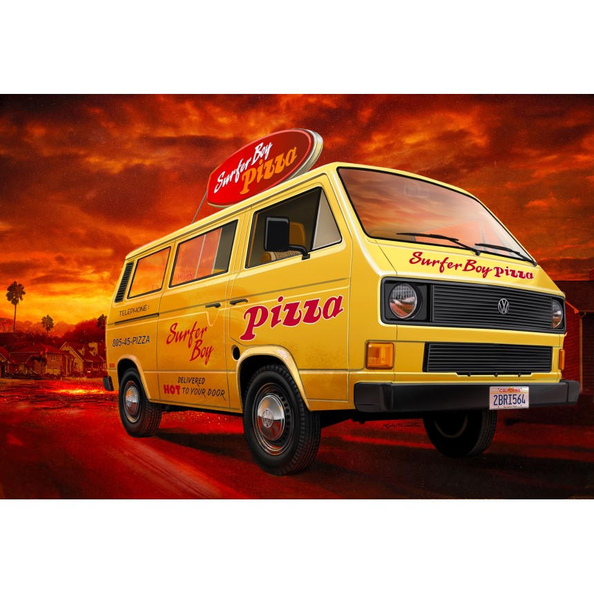 07725_Maketa Revell VW T3 Bus Surfer Boy Pizza Stranger Things 1:25