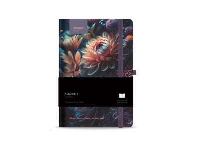 NOTES Z ELASTIKO FLOWERS BLOSSOM A6 11X14,5