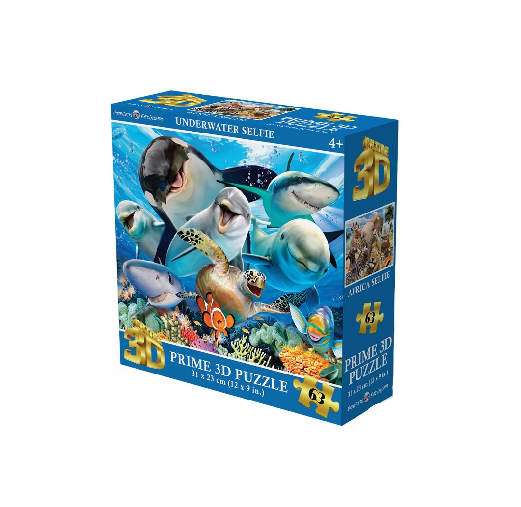 PUZZLE 3D 63 KOS PODVODNO ŽIVLJENJE SELFI 31x23