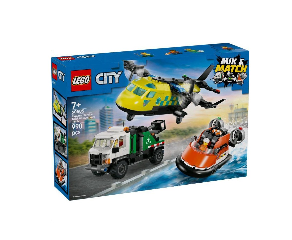 LEGO 60505 CITY REMIX: LETALO, SERVISNI TOVORNJAK, VOZILO
